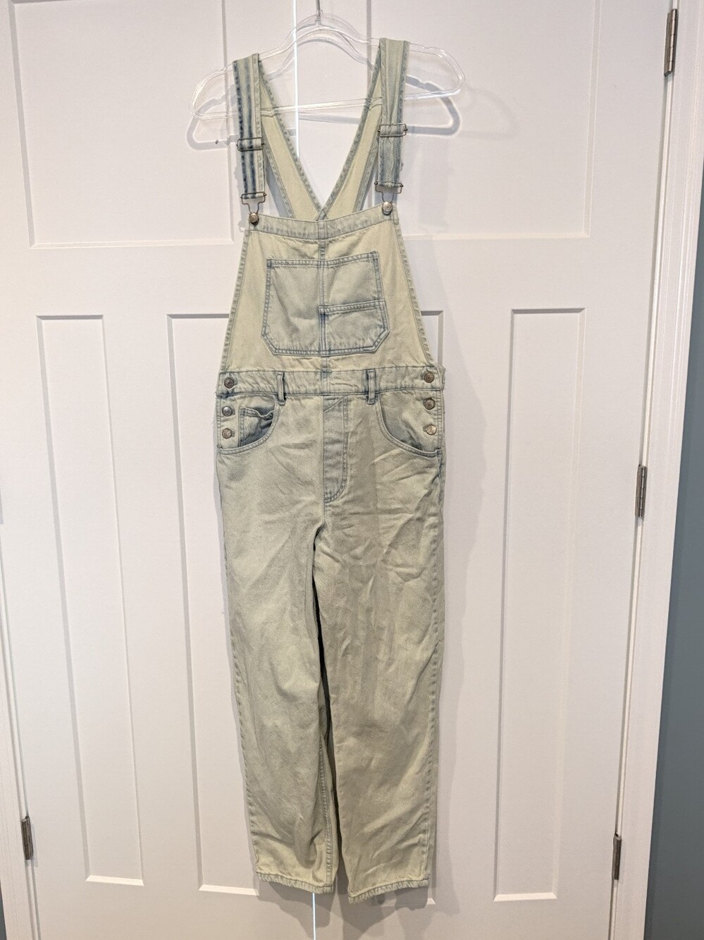 We The Free Ziggy Green Denim Overalls Jumpsuit
